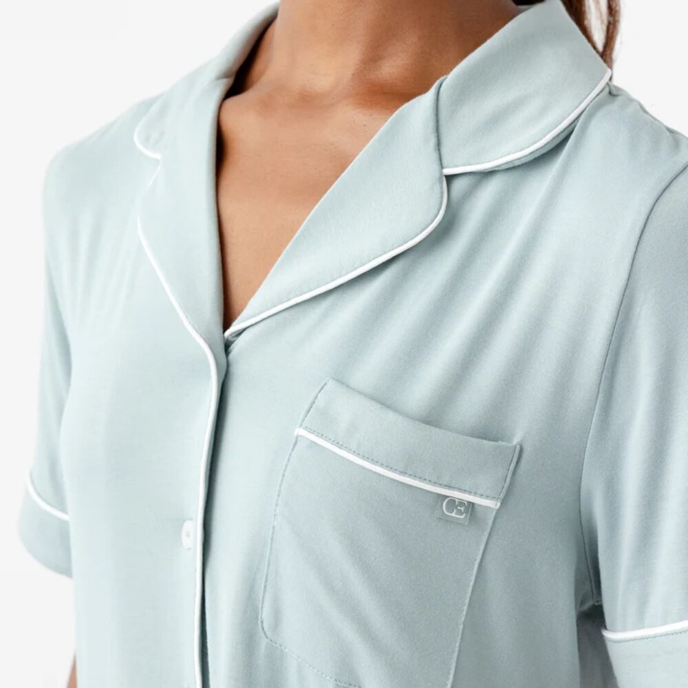 Women's Bamboo Stretch-Knit Short Sleeve Pajama Top ONLY ! - Picture 2 of 4